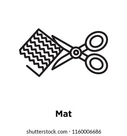 Mat icon vector isolated on white background, Mat transparent sign , sign and symbols in thin linear outline style