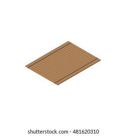 mat isometric icon isolated on white background Created For Mobile, Web, Decor, Print Products, Applications. Vector illustration