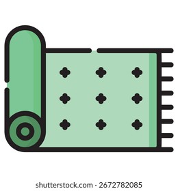 Icono de Vector moderno de la estera – Plantilla mínima del símbolo de la ilustración para el diseño móvil de la interfaz de usuario del App del Web