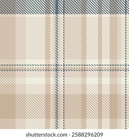 Mat seamless vector background, refresh plaid texture pattern. Realistic textile fabric tartan check in pastel and light colors palette.