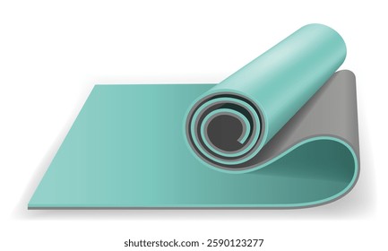mat sports equipment for fitness stock cartoon vector illustration isolated on white background