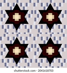 mat with star pattern,ethnic pattern,seamless style for design mat clothes carpet or textile,vector seamless pattern