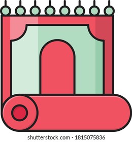 mat vector flat color icon 