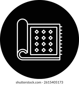 Mat vector icon. Can be used for printing, mobile and web applications.