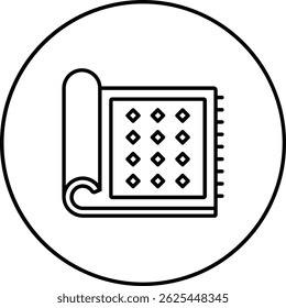Mat vector icon. Can be used for printing, mobile and web applications.