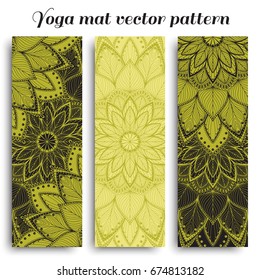 Mat for yoga fitness. Vector illustration.