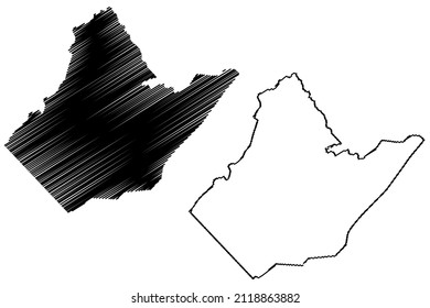 Mata Grande municipality (Alagoas state, Municipalities of Brazil, Federative Republic of Brazil) map vector illustration, scribble sketch Mata Grande map