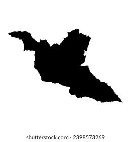 Matabeleland South province map, administrative division of Zimbabwe. Vector illustration.