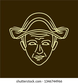 matador logo design inspiration . matador head . line art logo . logo template . doodle