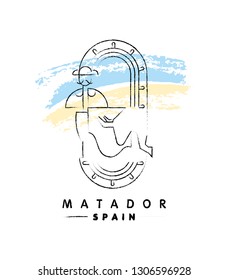 Matador Vector Illustration And Typography Design