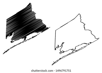 Matagorda County, Texas (Counties in Texas, United States of America,USA, U.S., US) map vector illustration, scribble sketch Matagorda map