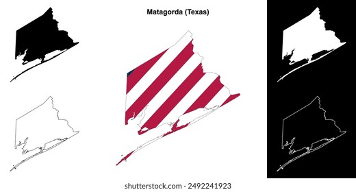 Matagorda County (Texas) Outline-Kartenset