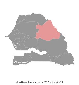 Matam Region map, administrative division of Senegal. Vector illustration.