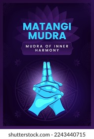 Matangi Mudra Hand Gesture - Vector illustration