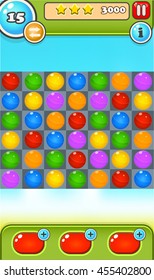 Match 3 items / sweet Game Reskin Asset with GUI