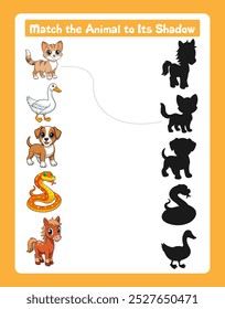 Corresponder o animal à sua sombra