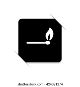 match  - black vector icon