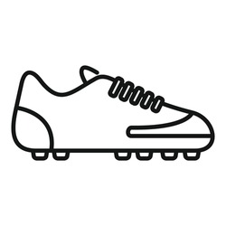 Match Boot Icon Outline Vector. Soccer Shoe. Football Boot