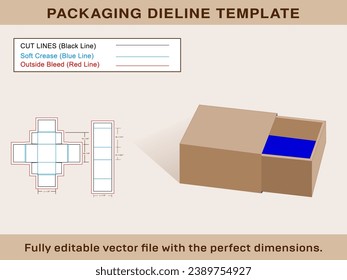 Match Box Carfts, Dieline Template Editable Vector File