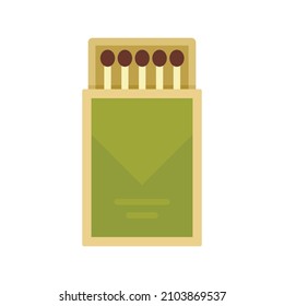 Match box icon. Flat illustration of match box vector icon isolated on white background