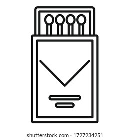 Match box icon. Outline match box vector icon for web design isolated on white background