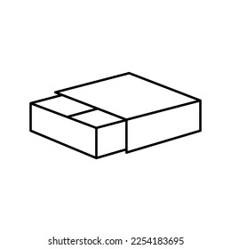 match box line icon vector. match box sign. isolated contour symbol black illustration
