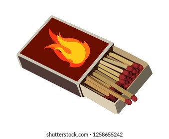 match box realistic vector illustration isolated