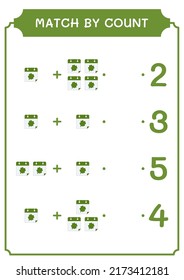 Match by count of Calender, game for children. Vector illustration, printable worksheet