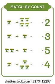 Match by count of Calender, game for children. Vector illustration, printable worksheet