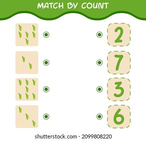 Match by count of cartoon edamame. Match and count game. Educational game for pre shool years kids and toddlers