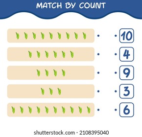 Übereinstimmend mit dem Cartoon-Namen. Match and count Game. Erziehungsspiel für Kinder und Kleinkinder im Vorschulalter