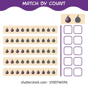 Match by count of cartoon fig. Match and count game. Educational game for pre shool years kids and toddlers