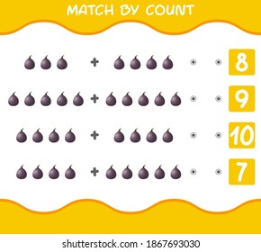 Match by count of cartoon figs. Match and count game. Educational game for pre shool years kids and toddlers