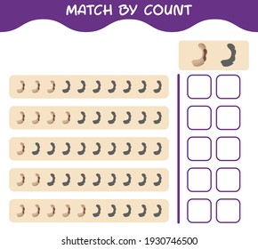 Match by count of cartoon tamarind. Match and count game. Educational game for pre shool years kids and toddlers