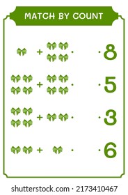 Match by count of Ribbon, game for children. Vector illustration, printable worksheet