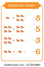 Match by count of Stapler, game for children. Vector illustration, printable worksheet