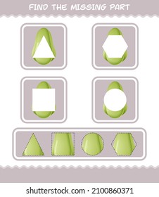 Match cartoon chayote parts. Matching game. Educational game for pre shool years kids and toddlers