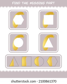 Match cartoon crookneck squash parts. Matching game. Educational game for pre shool years kids and toddlers