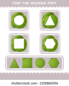 Match cartoon green cabbage parts. Matching game. Educational game for pre shool years kids and toddlers