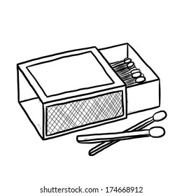 match / cartoon vector and illustration, black and white, hand drawn, sketch style, isolated on white background.