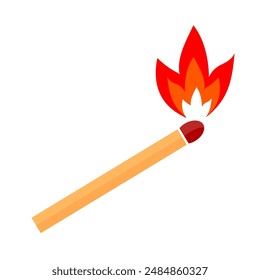 Match color white background light a fire warning sign protection vector.