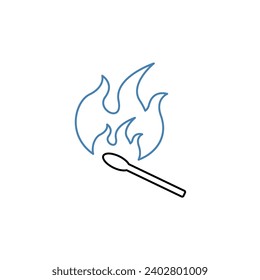 match concept line icon. Simple element illustration. match concept outline symbol design.