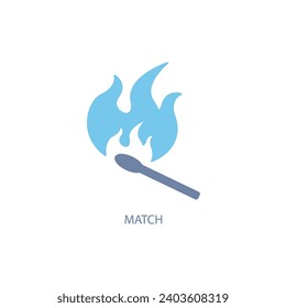 match concept line icon. Simple element illustration. match concept outline symbol design.