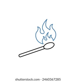 match concept line icon. Simple element illustration.match concept outline symbol design.