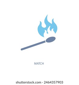 match concept line icon. Simple element illustration.match concept outline symbol design.