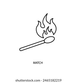 match concept line icon. Simple element illustration.match concept outline symbol design.