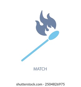 match concept line icon. Simple element illustration.match concept outline symbol design.