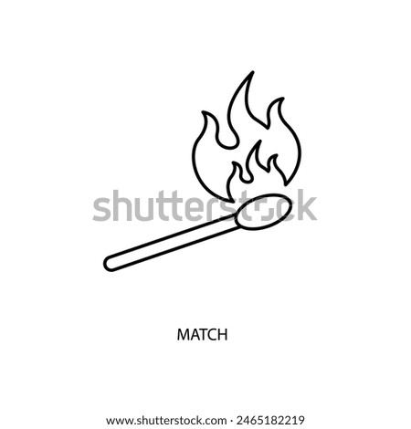 match concept line icon. Simple element illustration.match concept outline symbol design.