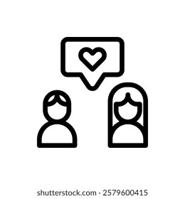 Match Conversation Outline Icon. Match Conversation Icon