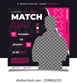 Match Day E-sports Gaming Banner Template for Social Media Post